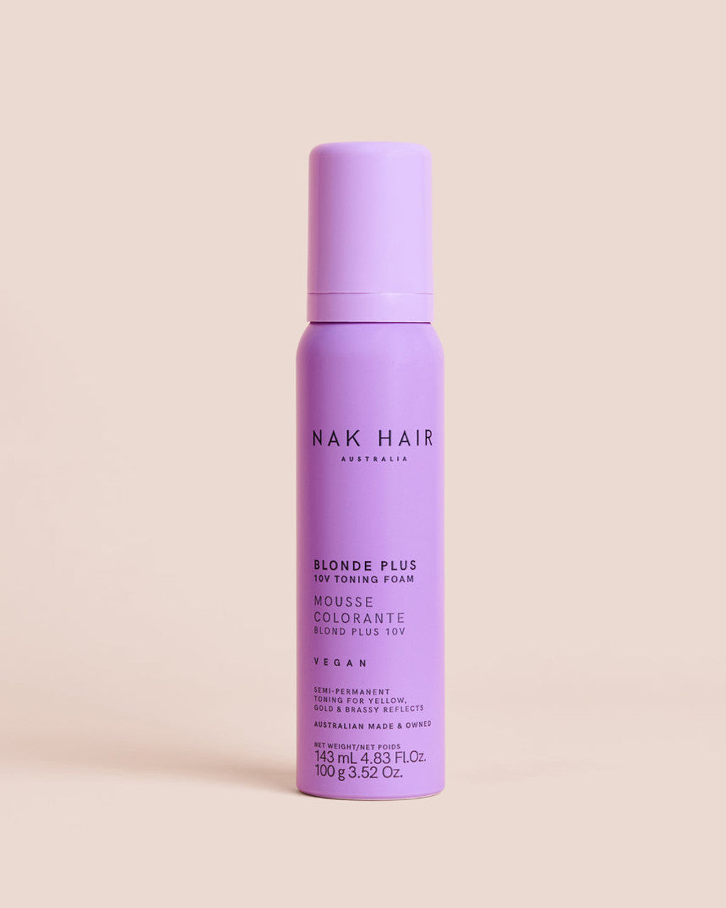NAK Hair Blonde Plus 10V Toning Foam 100g