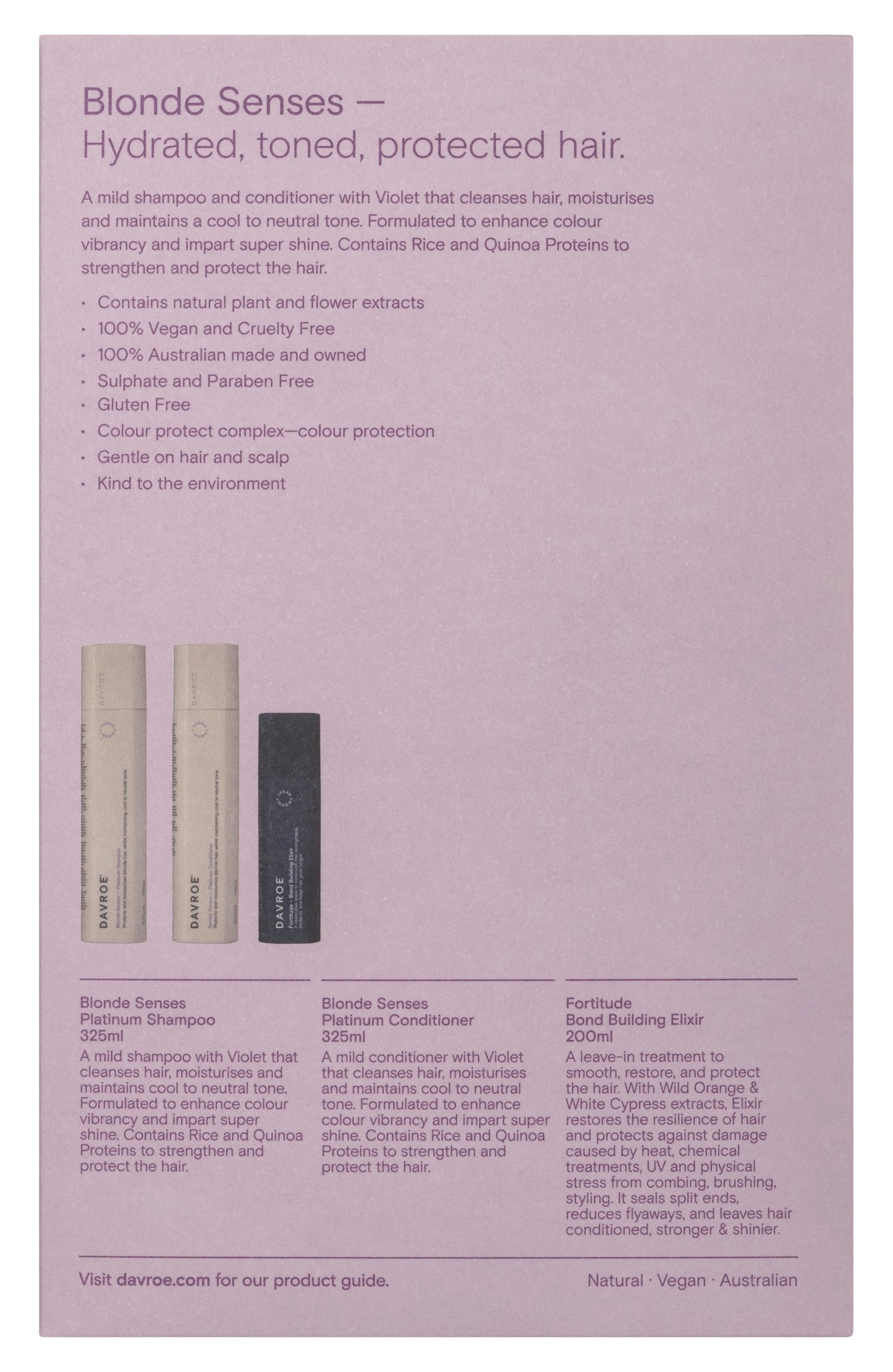 Davroe Blonde Senses & Fortitude Bond Building Elixir Pack