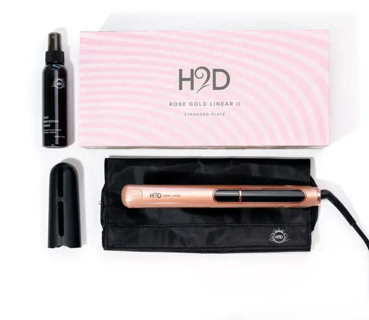 H2D Rose Gold Linear 11 Professional Hair Straightener